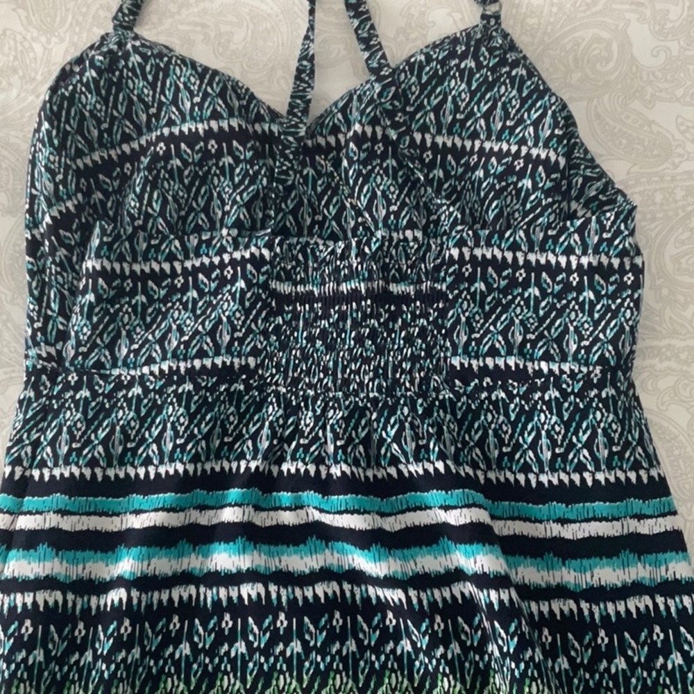 Athleta Marbella Blue-and-Yellow Dress, EUC - Picture 10 of 13